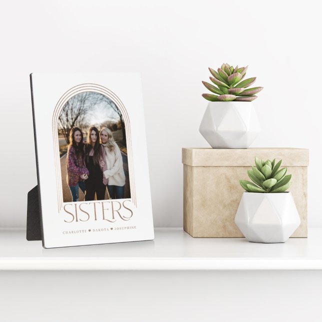 Plaque Photo Frame Arc moderne élégante Soeurs garde-photo (Créateur téléchargé)
