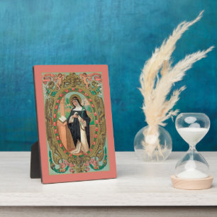 Plaque Photo Framed Portrait of St. Rose of Lima (K 48)