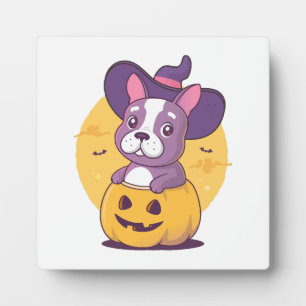 Plaque Photo Frenchie Halloween