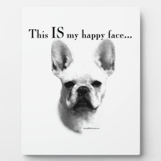 Plaque Photo Frenchie Happy Face (Devant)