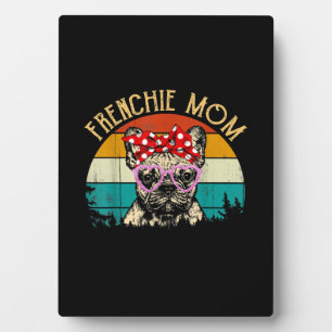 Plaque Photo Frenchie maman Poison Vintage Retro Style