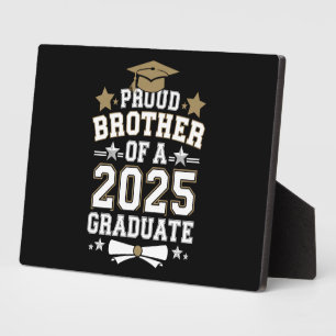 Plaque Photo Frère fier d'un diplômé de 2025 Famille de fin d'é