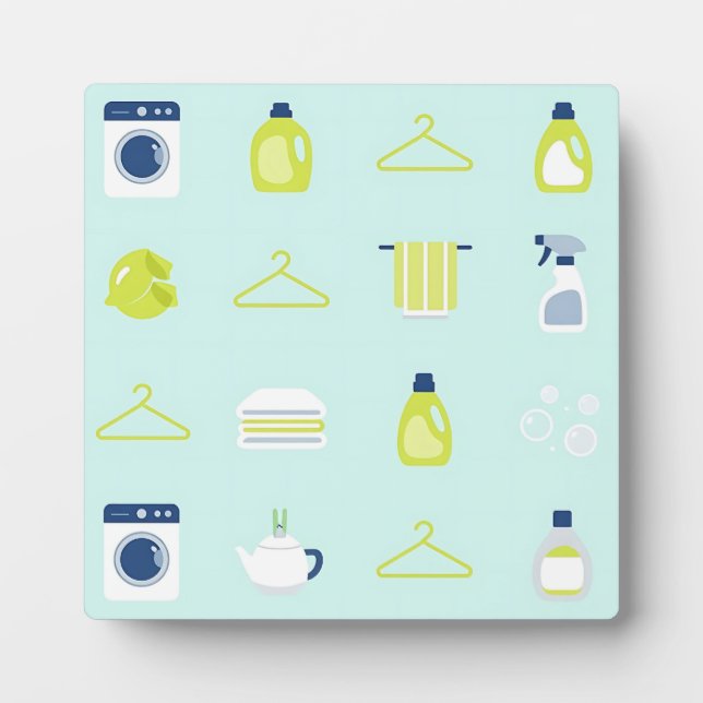 Plaque Photo Fresh Laundry Day Pattern (Devant)