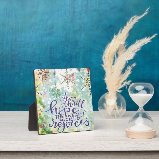 Plaque Photo Frissons de l'espoir Snowflakes Pastel Joli Noël (Insitu)