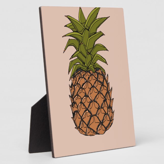Plaque Photo Fruit Ananas Vintage (Côté)