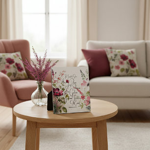 Plaque Photo Fruit de l'Esprit floral rose