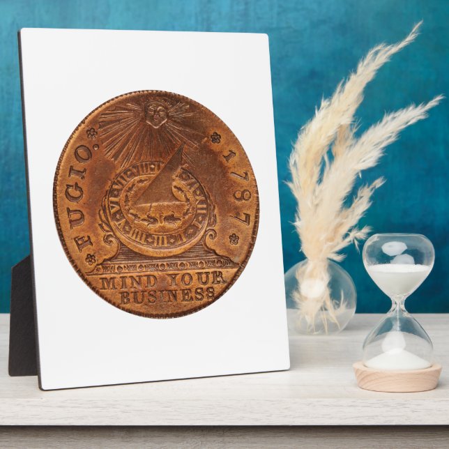 Plaque Photo Fugio Cent Miniature Votre Entreprise Cuivre Penny (Côté)