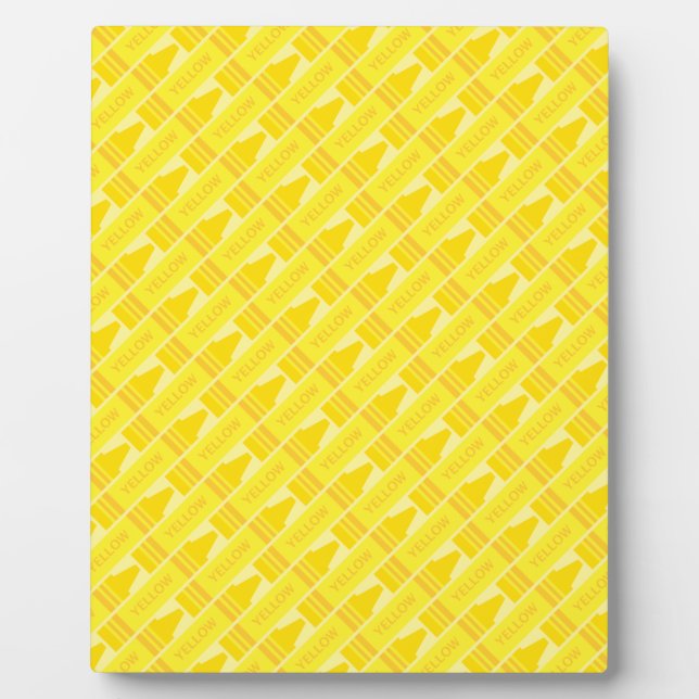 Plaque Photo Fun Yellow Crayon Motif (Devant)