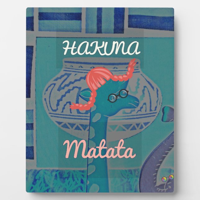 Plaque Photo Funny African Giraffe (Devant)