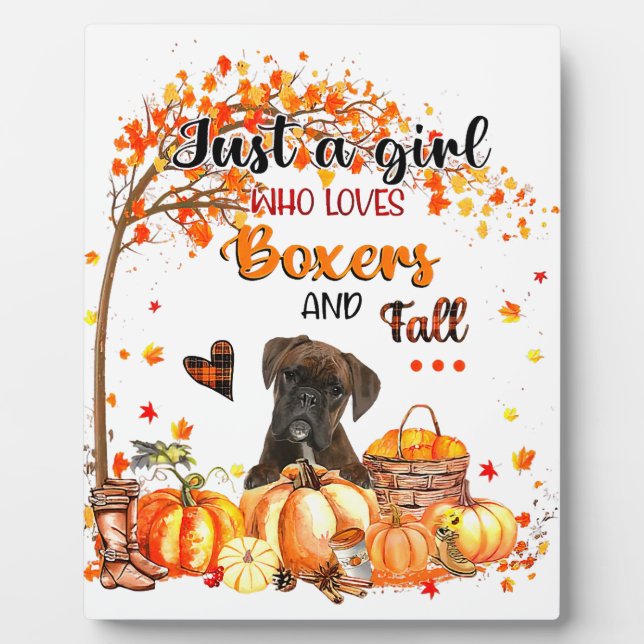 Plaque Photo Funny Boxer Chien Pilgrim Casquette Automne Heureu (Devant)