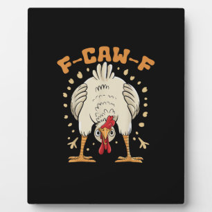 Plaque Photo Funny F-Caw-F Poulet F-Caw-F Poulet Vintage Grap