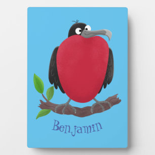 Plaque Photo Funny magnificent frigate bird cartoon