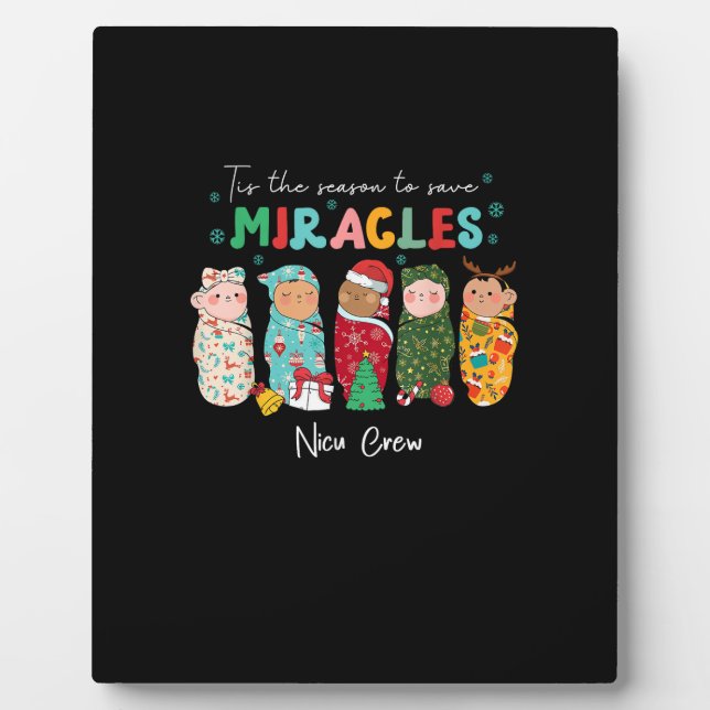 Plaque Photo Funny Nicu Nurse Infirmière Appréciation Noël (Devant)