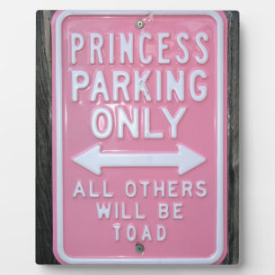 Plaque Photo Funny Princess Parking Signe seulement