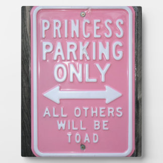 Plaque Photo Funny Princess Parking Signe seulement