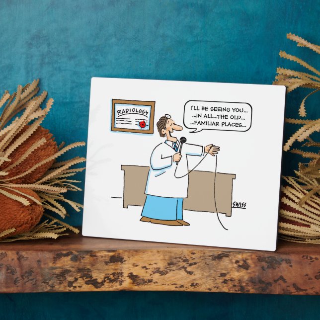 Plaque Photo Funny Radiologiste Karaoke Cartoon Radiologie Offi (Côté)