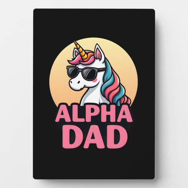 Plaque Photo Funny Unicorn Dad Laufey Men Father's Day Christma (Devant)