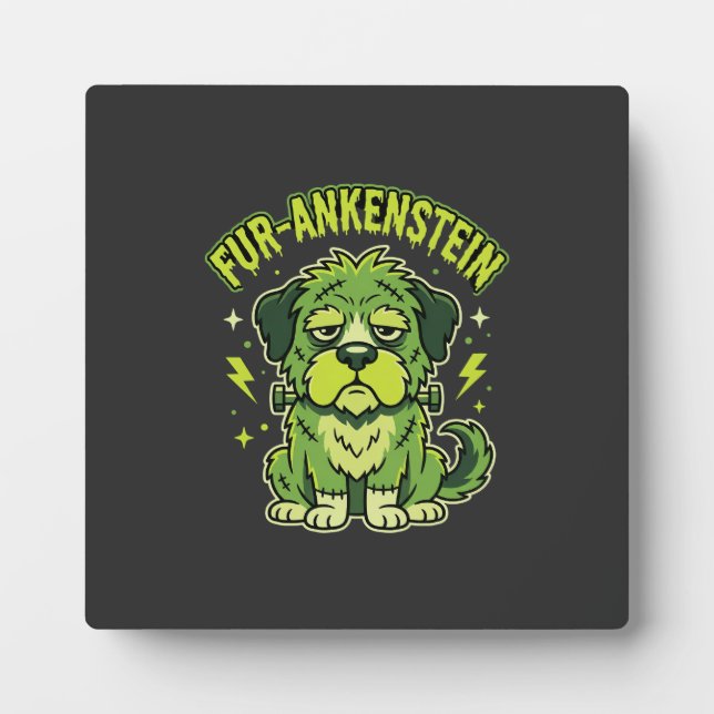 Plaque Photo Fur-Ankenstein Drôle de Frankenstein Chien Hallowe (Devant)