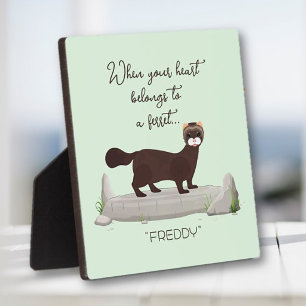 Plaque Photo Furet ! Cadeau mignon pour un ami qui aime les fur