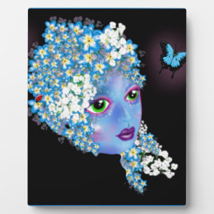 Plaque Photo GAIA Mother Earth Pagan fantasy Art by LeahG