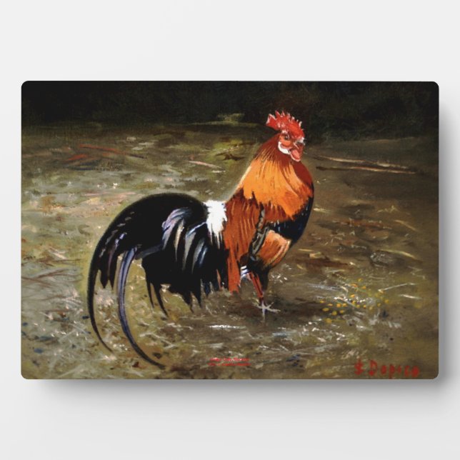 Plaque Photo Gallo/Galo/Rooster (Devant)
