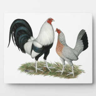 Plaque Photo Gamefowl argenté