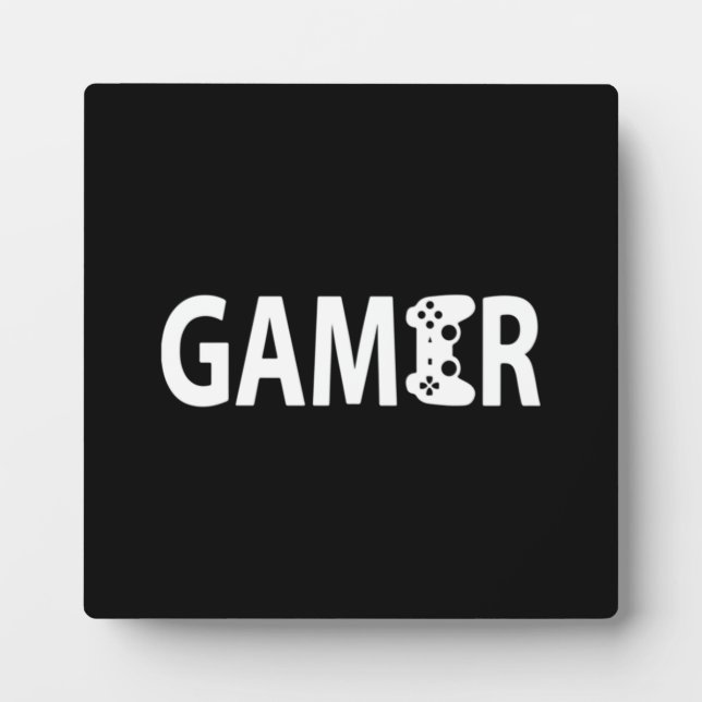 Plaque Photo Gamer, Contrôleur de jeu vidéo - Humour de jeu de  (Devant)