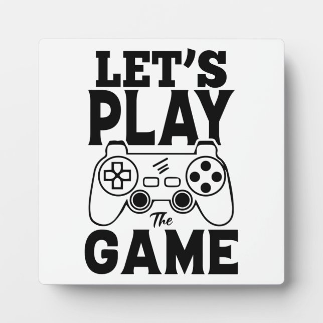 Plaque Photo Gamer Gift - Jouons au jeu (Devant)