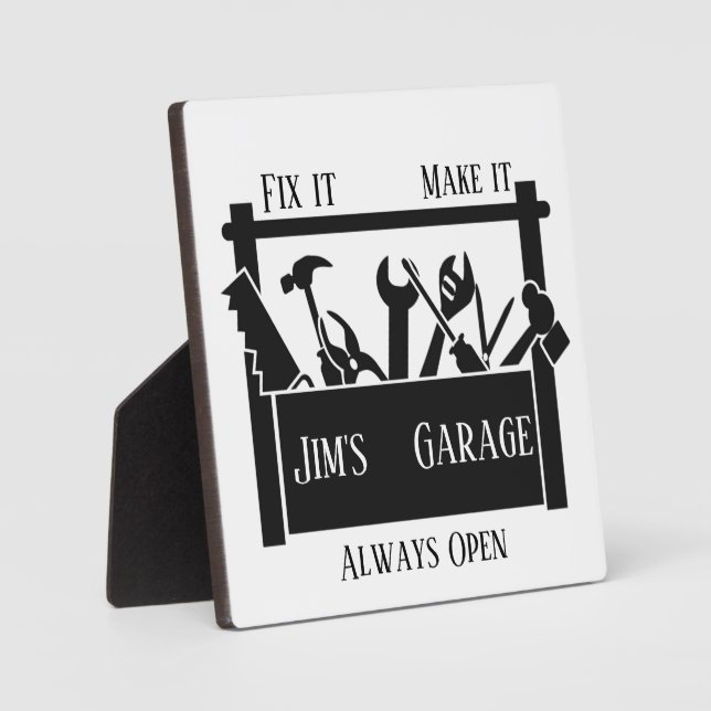 Plaque Photo Garage personnalisé (Recto)