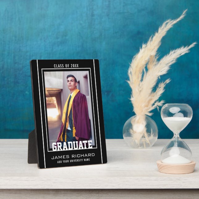 Plaque Photo Garde-photos moderne noir et blanc (Côté)