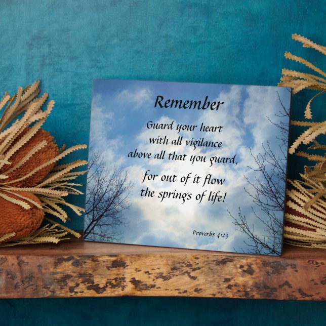 PLAQUE PHOTO GARDE TON COEUR (Côté)