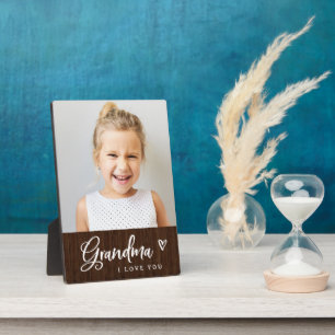 Plaque Photo Garder pour grand-mère   Cute Rustic Photo