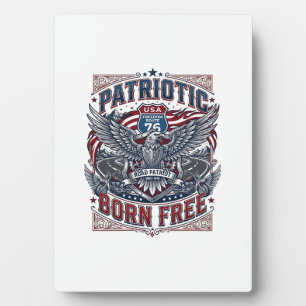 Plaque Photo Gardien de la route en acier patriotique Biker Rou