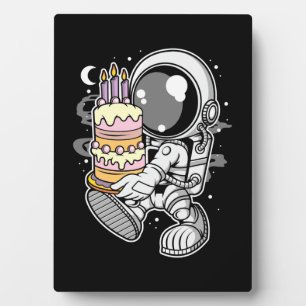 Plaque Photo Gâteau d'anniversaire des astronautes