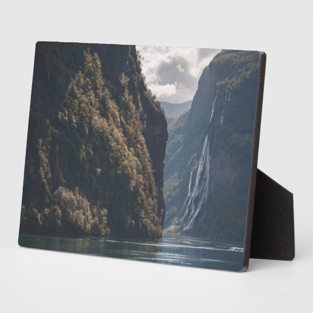 Plaque Photo Geiranger Fjord Norvège (Côté)
