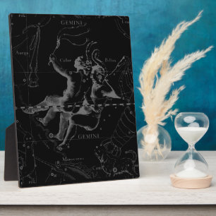 Plaque Photo Gemini Zodiac Constellation Hevelius 1690