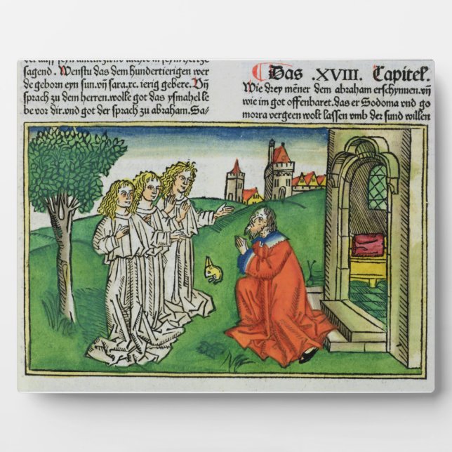 Plaque Photo Genèse 18 2 Abraham et les Trois Anges, de (Devant)