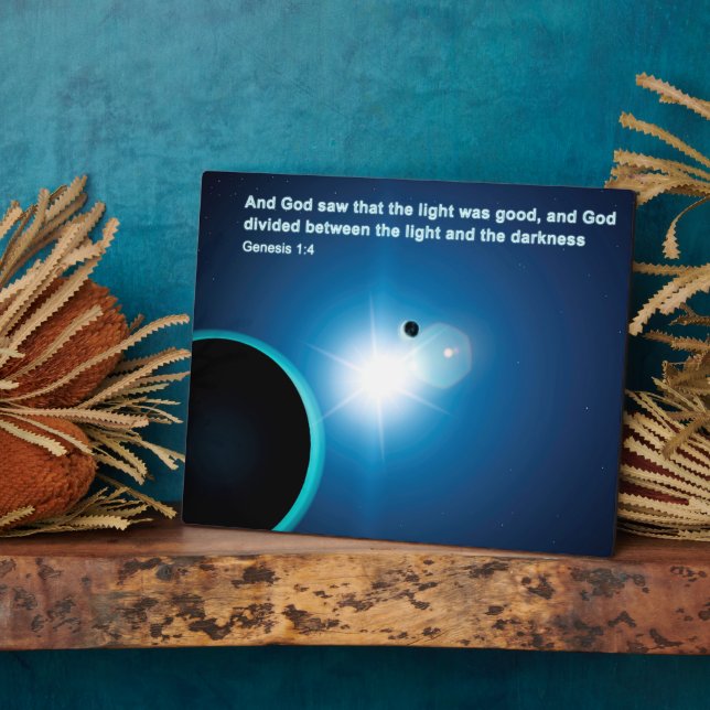 Plaque Photo Genèse - Lumière Et Ténèbres (Côté)