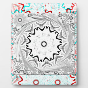 Plaque Photo Géométrie en cyan rose africain