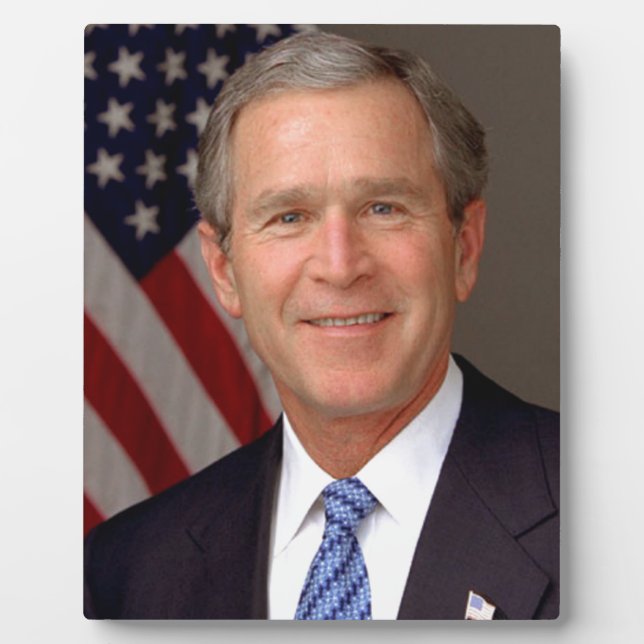 Plaque Photo George W. Bush (Devant)