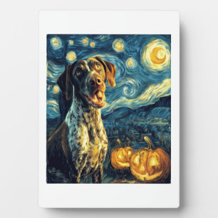 Plaque Photo German Shorthaired Pointer 2 Chien Mignon Hallowee