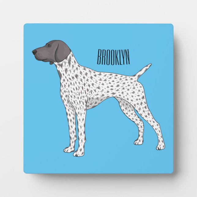 Plaque Photo German Shorthred Pointer dog (Devant)