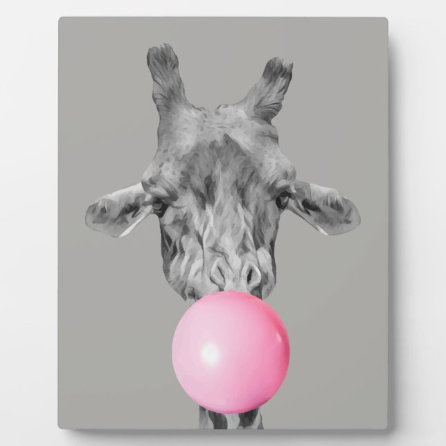 Plaque Photo giraffe bubble (Devant)