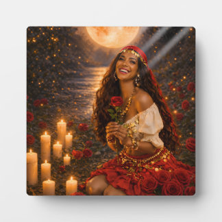 Plaque Photo gitane rouge