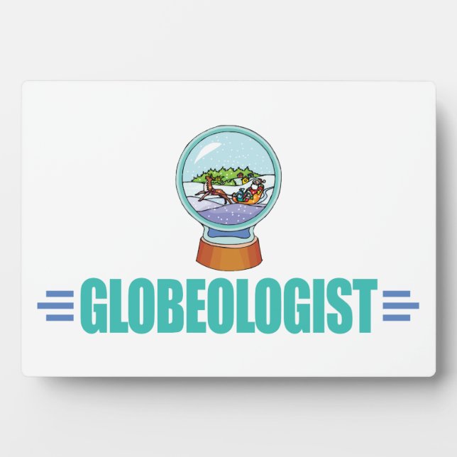 Plaque Photo Globe De Neige Drôle (Devant)