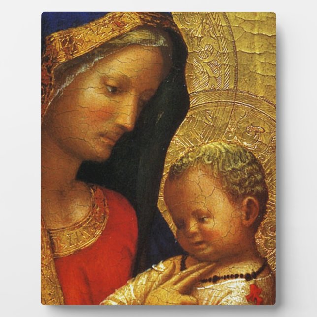 PLAQUE PHOTO GLORY TO JESUS AND MARY (Devant)