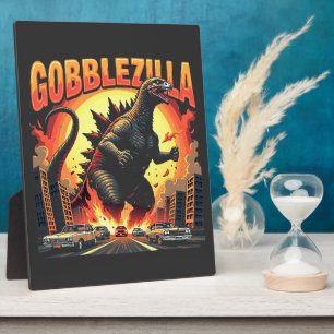 Plaque Photo Gobblezilla Éffrayant Turquie Thanksgiving Gobble