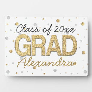 Plaque Photo Gold Foil Parties scintillant Confetti Graduation