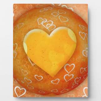 Plaque Photo Gold Heart