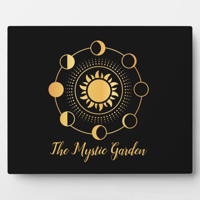Plaque Photo Gold Sun & Moon Phases Business (Devant)
